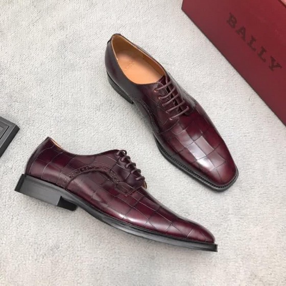 Bally Business Leather Shoes Cowhide Purple Men