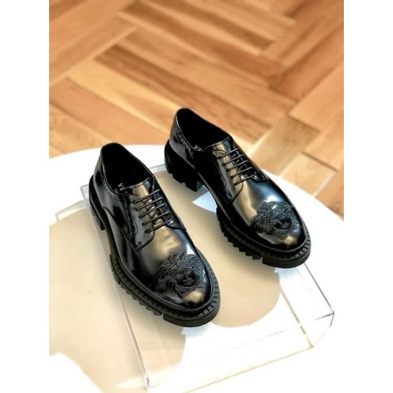 Versace Cowhide lining Brogues Loafers Pattern Classic Black Men