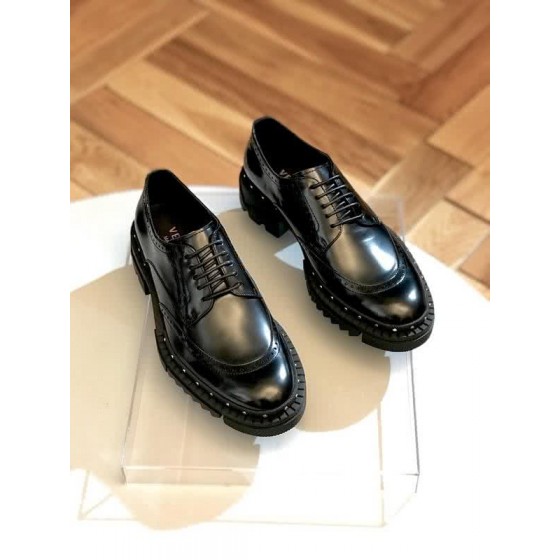 Versace Cowhide Lining Brogues Loafers Classic Rivet Pure Black Men