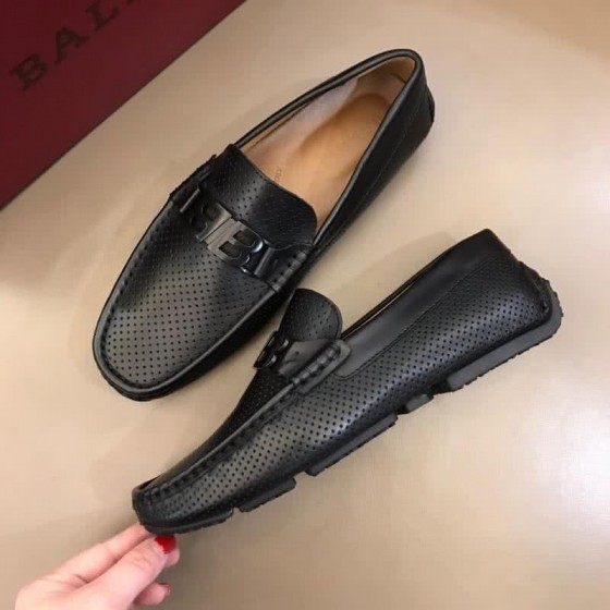 Bally Fashion Leather Shoes Cowhide Black Men