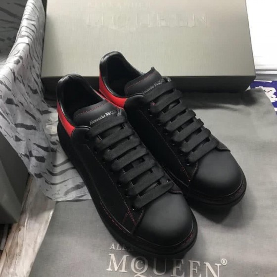 Alexander McQueen Sneakers Leather Black Red Men