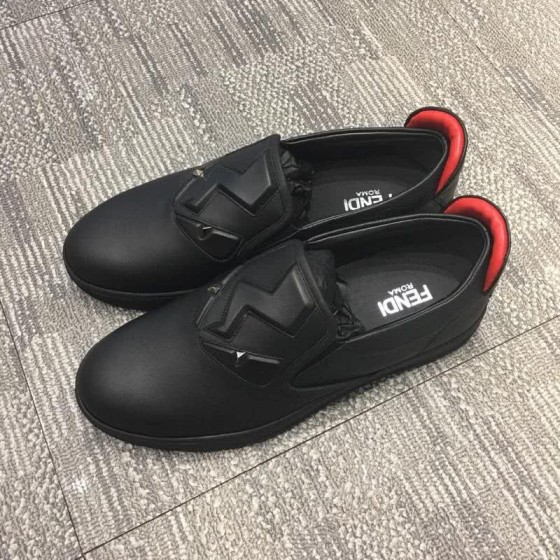 Fendi Sneakers Black Upper Red Shoe Tail Men