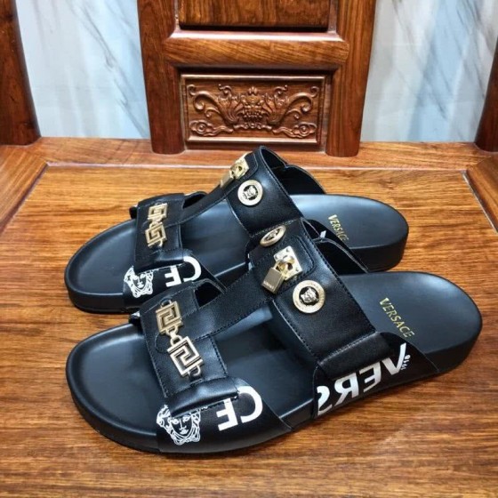 Versace Top Quality Slippers Gold And  Black Men