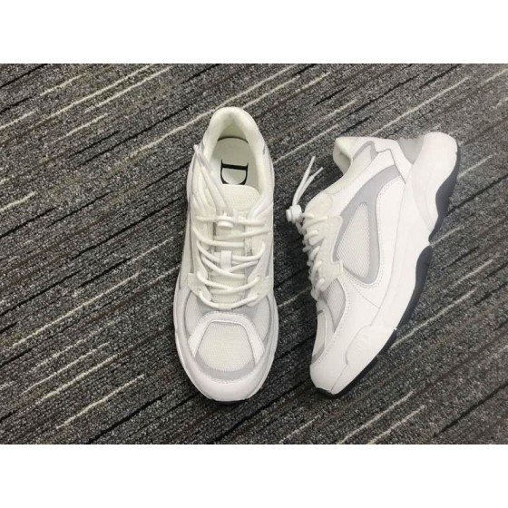 Christian Dior Sneakers 3019  White Cotton Grid Silver Bar Thick Sole Men