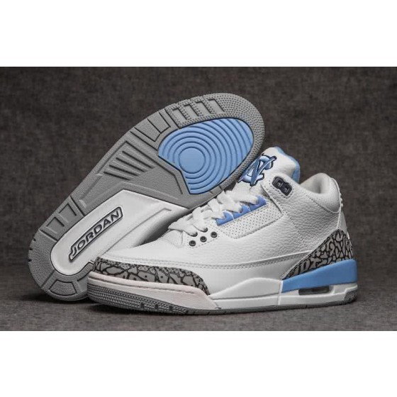 Air Jordan 3 Shoes White And Blue Men