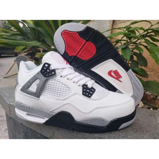 Air Jordan 4 Shoes Grey Black And White Men