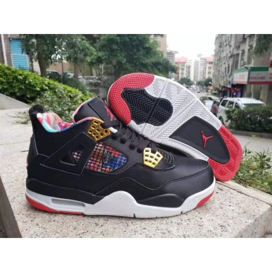 Air Jordan 4 Shoes Red Black And White Men