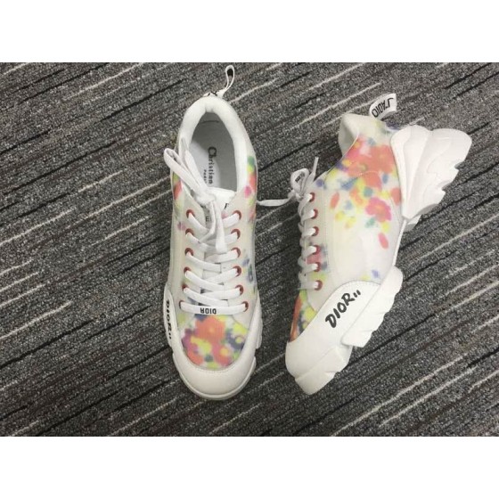 Christian Dior Sneakers 3021  White Cotton and Wave Sole Blooming Patterns Men