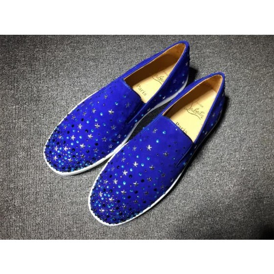 Christian Louboutin Flat Blue Shoes Men Women