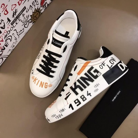 Dolce & Gabbana Sneakers Letters White And Black Men