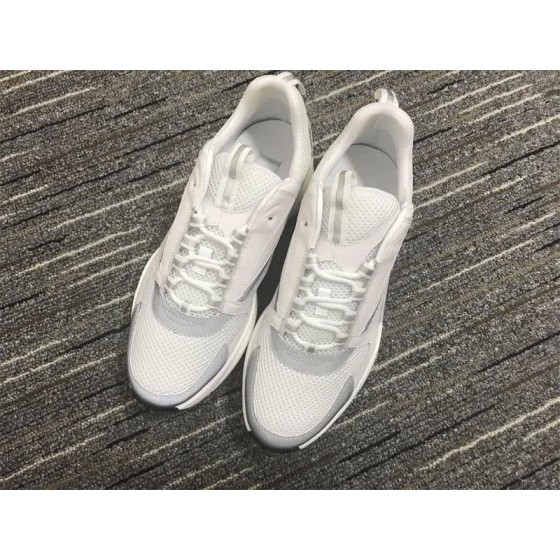 Christian Dior Sneakers 3031  White Cotton Grid Silver Leather Tangue Men 