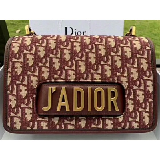 Dior J'Adior Flap Canvas Gold Hardware Burgundy d10050301