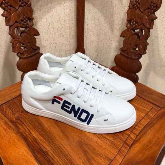 Fendi Sneakers Black Letters All White Men