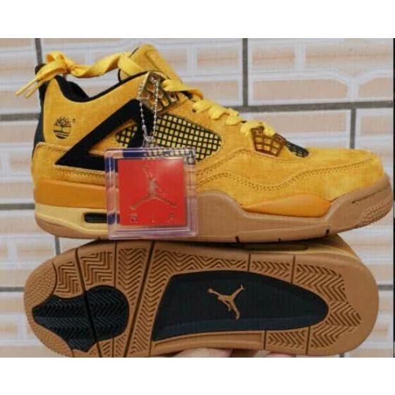 Air Jordan 4 Shoes Yellow And Gold Men