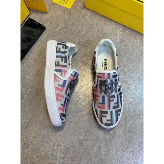 Fendi Sneakers White Upper Colorful Letters Men