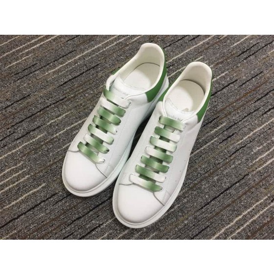 Alexander McQueen Shoes  Green laether upper and Gradient slace White shoes Men Women