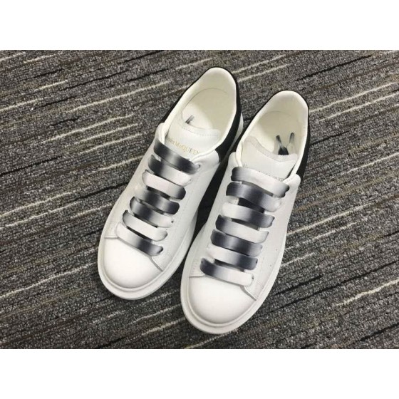 Alexander McQueen Shoes Grey laether upper and Gradient slace White shoes Men Women