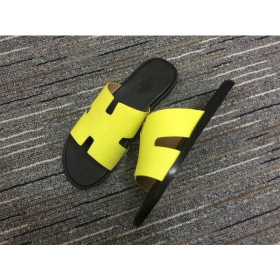 Hermes Slippers Leather Yellow And Black Women