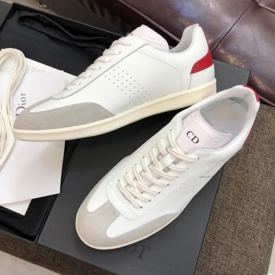 Dior Sneakers Lace-ups White Grey And Red Men