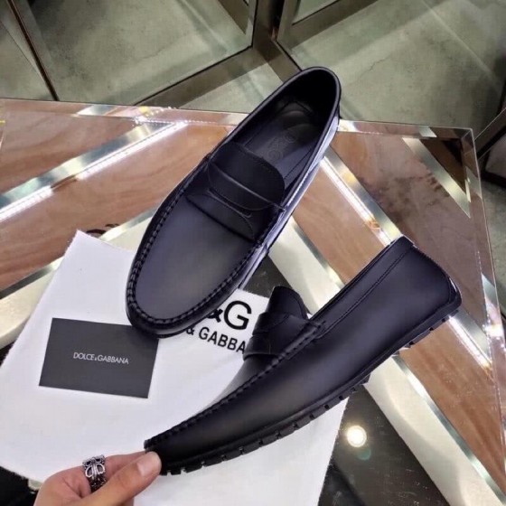 Dolce & Gabbana Loafers Black Calf Leather Men