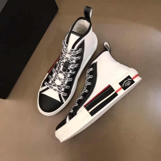 Dior Sneakers High Top White And Black Men