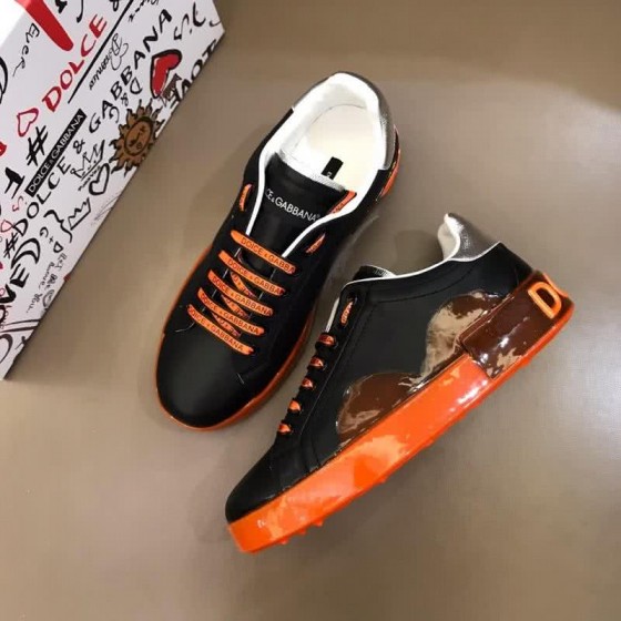 Dolce & Gabbana Sneakers Black And Orange Men