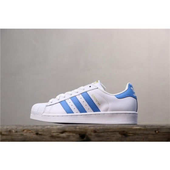 Adidas Originals Superstar Shoes White&Blue Men/Women