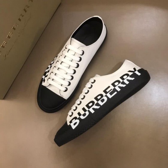 Burberry Sneakers Top Quality Low Top White Upper Black Sole Men