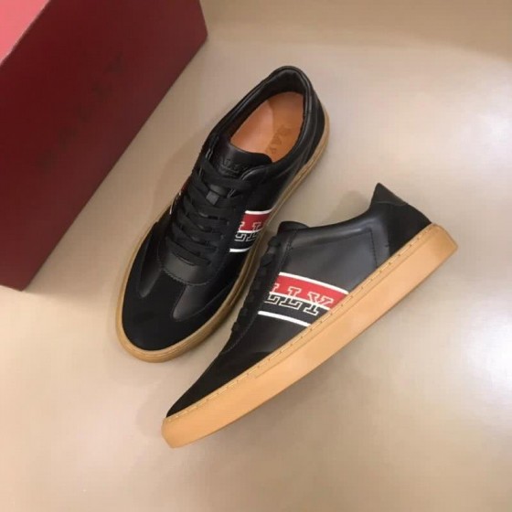 Burberry Sneakers Real Leather Black Red Men