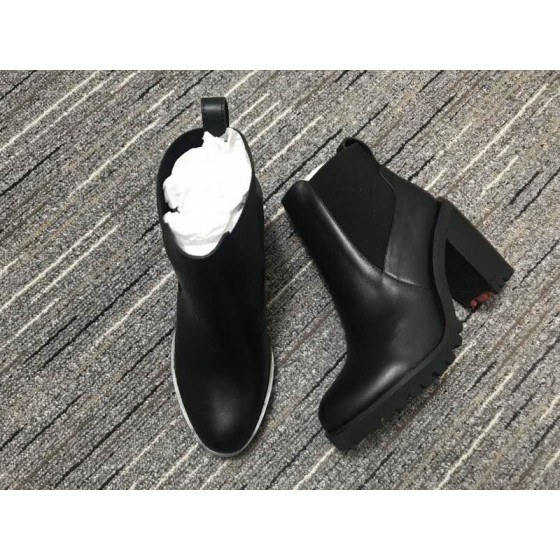 Christian Louboutin Boots Leather Heels Black Women