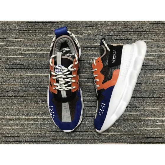 Versace Sneakers High Quality Black Blue Orange White Men Women