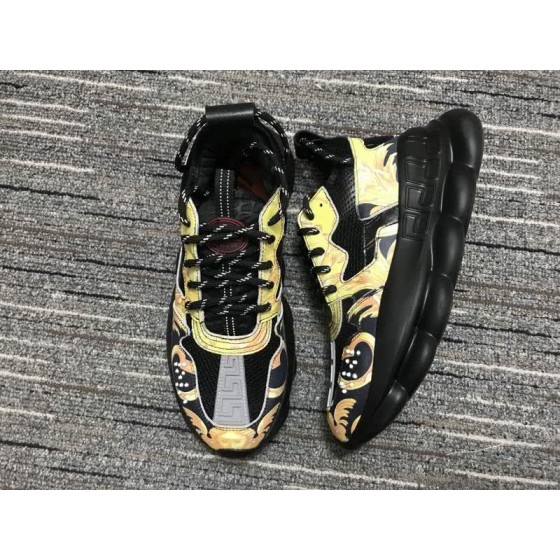 Versace Sneakers High Quality Black Yellow Men Women