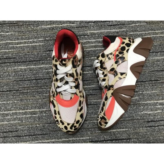 Versace Sneakers High Quality Leopard White Brown Men Women