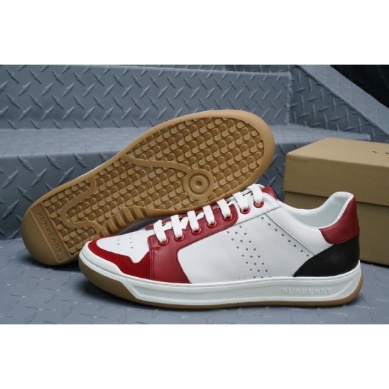 Burberry Sneakers Real Leather White Red Black Men