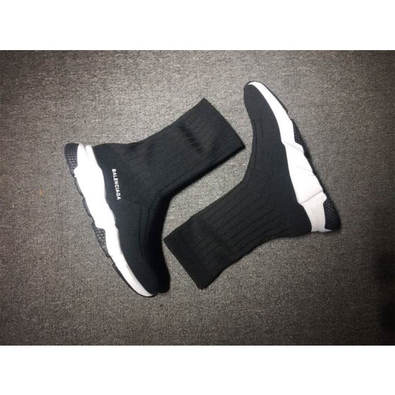 Balenciaga Speed Sock Boots Black White
