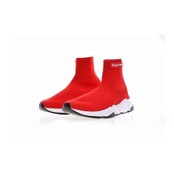Mens Balenciaga Speed Trainers Red White Black Sneakers Sale