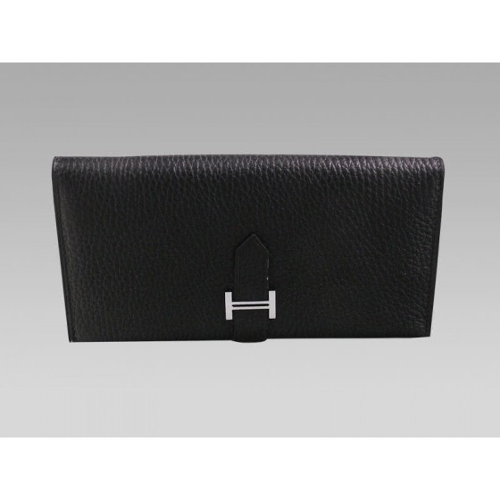 Hermes Bearn Japonaise Bi-Fold Wallet Black