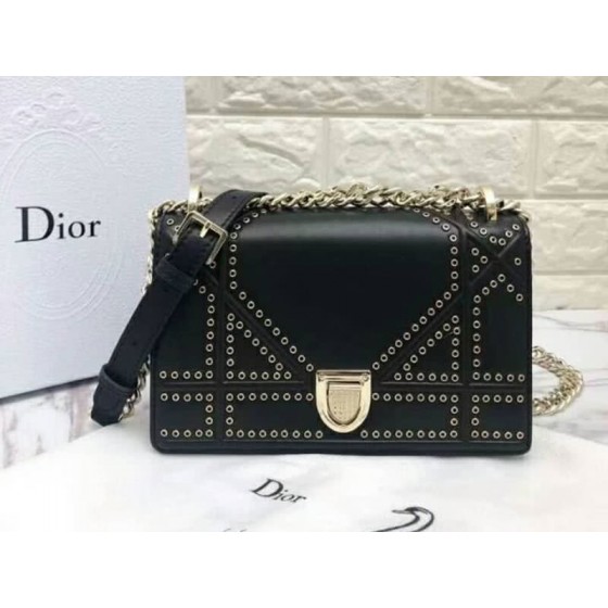 Dior Small Diorama Calfskin Bag Black d0421-1
