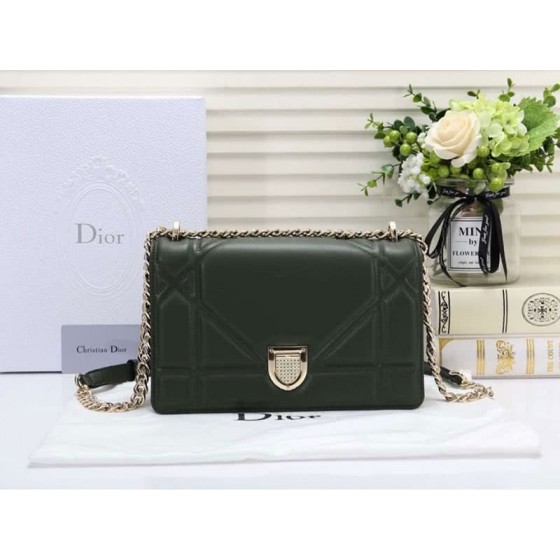 Dior Diorama Lambskin Bag Green d05282