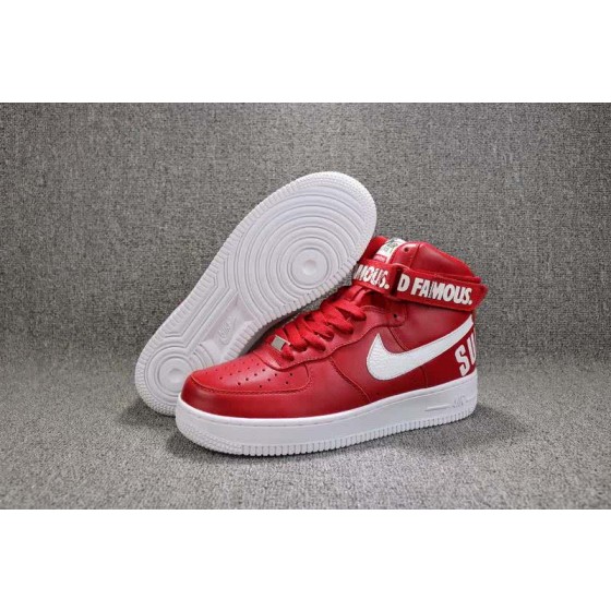 Nike Supreme x Nike Air Force 1 High QS  Shoes Red Men/Women