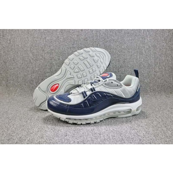 Supreme x Nike Air Max 98 Men White Blue Shoes