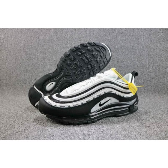  Nike Air Max97×Kappa Women Men White Black Shoes