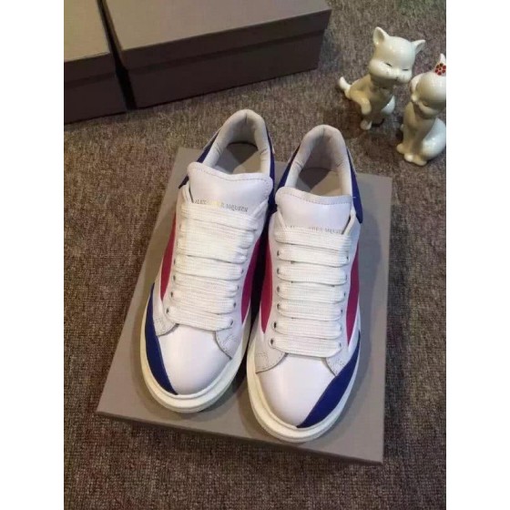 Alexander McQueen Sneakers Leather White Red Blue Men Women