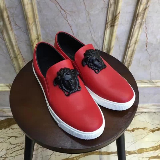 Versace Classic Style Loafers Cowhide And TPU Red Men