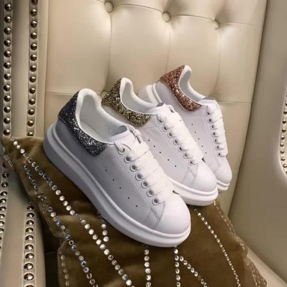 Alexander McQueen Sneakers Glitter Shoe Tail White Men