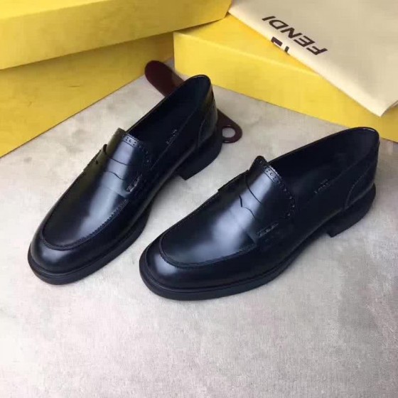 Fendi Loafers Top Quality Real Calf Leather Men