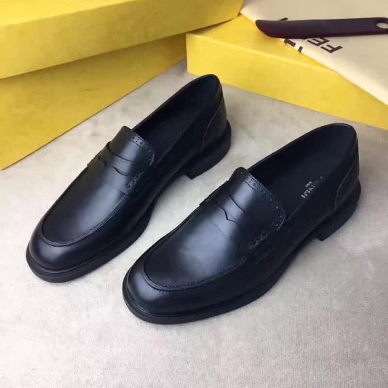 Fendi Loafers High Quality Real Calf Leather Men