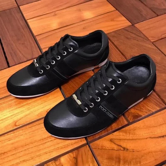 Dolce & Gabbana Sneakers Leather Black Upper Rubber Sole Men