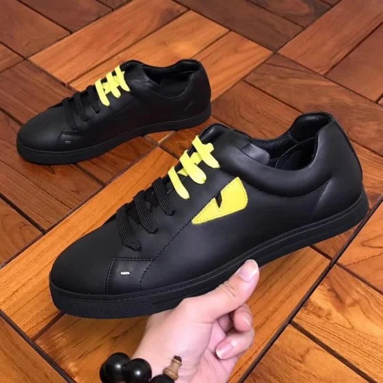 Fendi Sneakers Black And Yellow Men