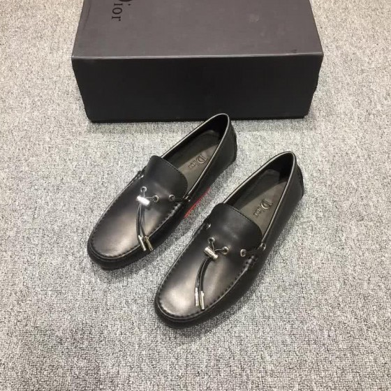 Dior Loafers Real Calf Leather Laces Black Men